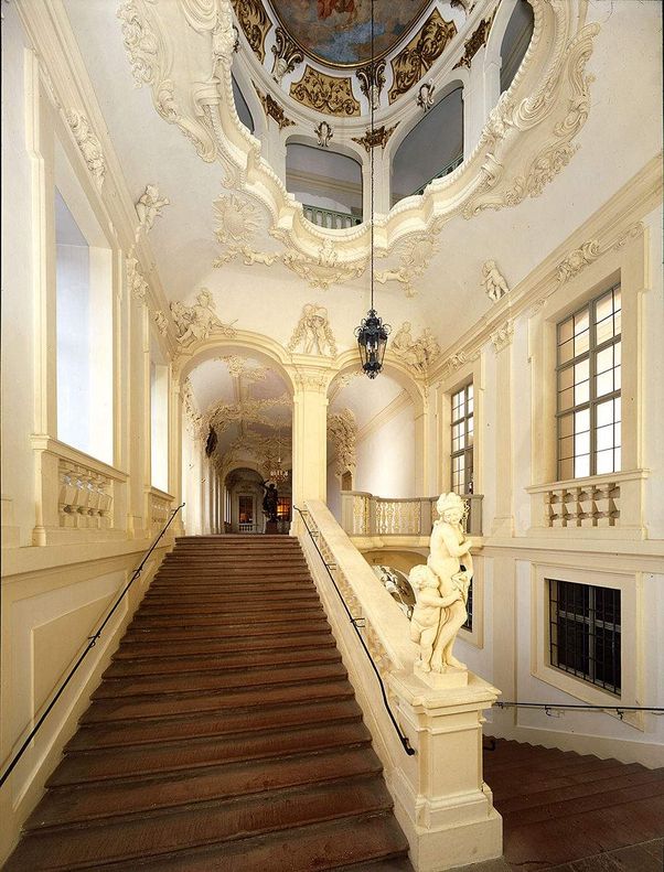 Château Résidentiel de Rastatt, Escalier méridional