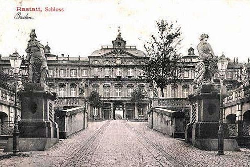 Residenzschloss Rastatt, Postkarte um 1912