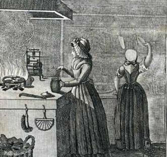 Zeichnung im „Küchentaschenbuch für Frauenzimmer zur täglichen Wahl der Speisen für das Jahr 1796“