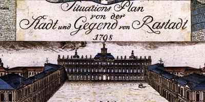 Layout of Rastatt Palace and garden from 1798.