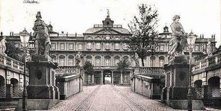 Residenzschloss Rastatt, Postkarte um 1912