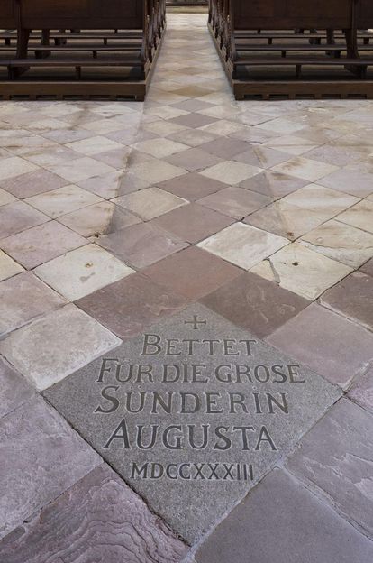 Residenzschloss Rastatt, Schlosskirche, Grabplatte Sibylla Augustas 