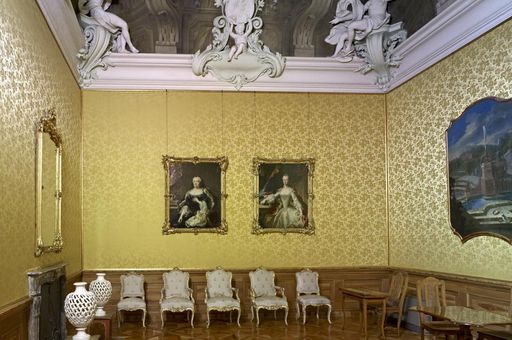 Château résidentiel de Rastatt, deuxième chambre privée avec portraits de Maria Josepha von Bayern et Maria Amalie von Österreich 