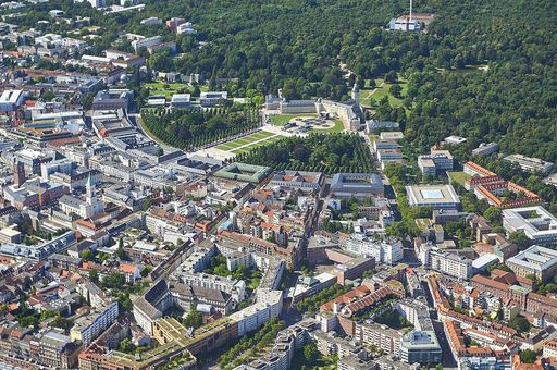 Karlsruher Innenstadt, Luftansicht