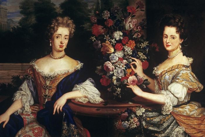 Sibylla Augusta et Anna Maria Franziska von Sachsen-Lauenburg, peinture datant des environs de 1690 
