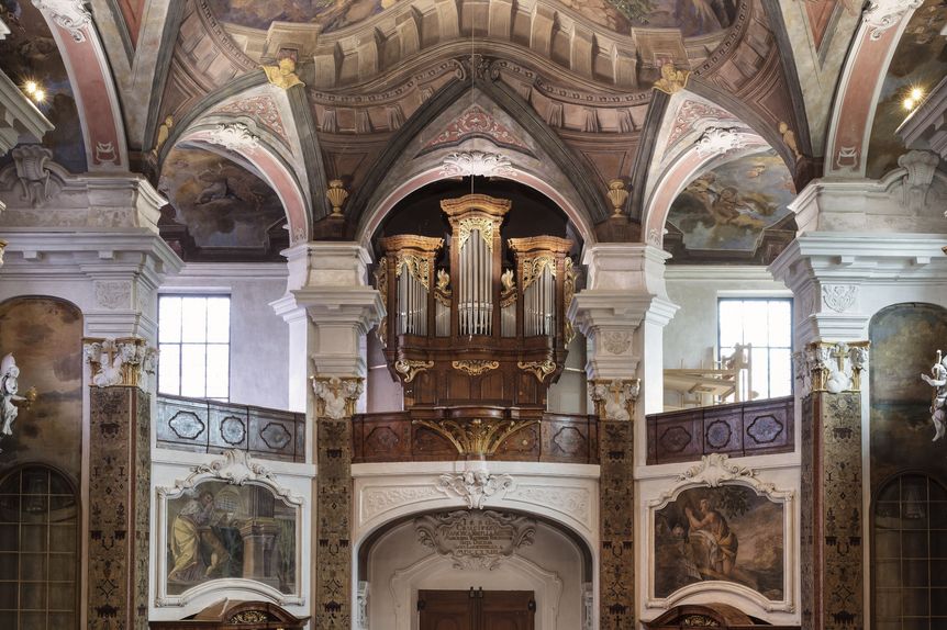 Residenzschloss Rastatt, Innen, Seuffert-Orgel in der Schlosskirche
