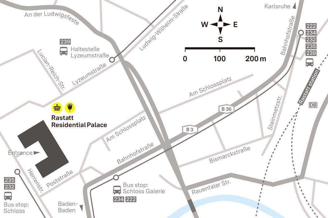 journey description: Rastatt Residential Palace, illustration: Staatliche Schlösser und Gärten Baden-Württemberg, JUNG:Kommunikation