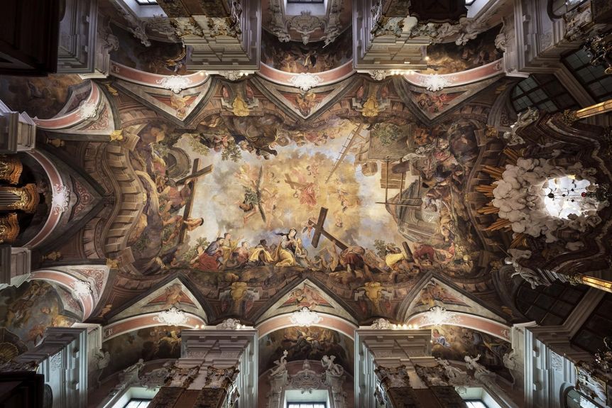 Residenzschloss Rastatt, Schlosskirche, Deckengemälde