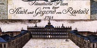 Plan von Schloss und Garten Rastatt aus dem Jahr 1798