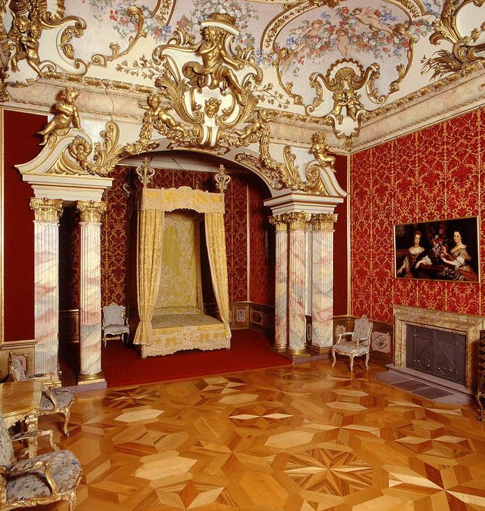 Château Résidentiel de Rastatt, Chambre à coucher de la régente