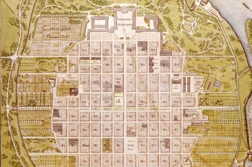 Stadtplan von Mannheim, Wilhelm von Traitteur, 1813