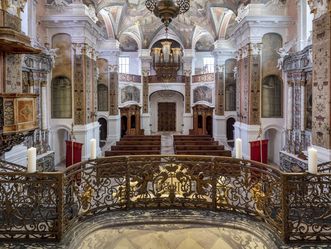 Residenzschloss Rastatt, Schlosskirche, Blick in den Innenraum